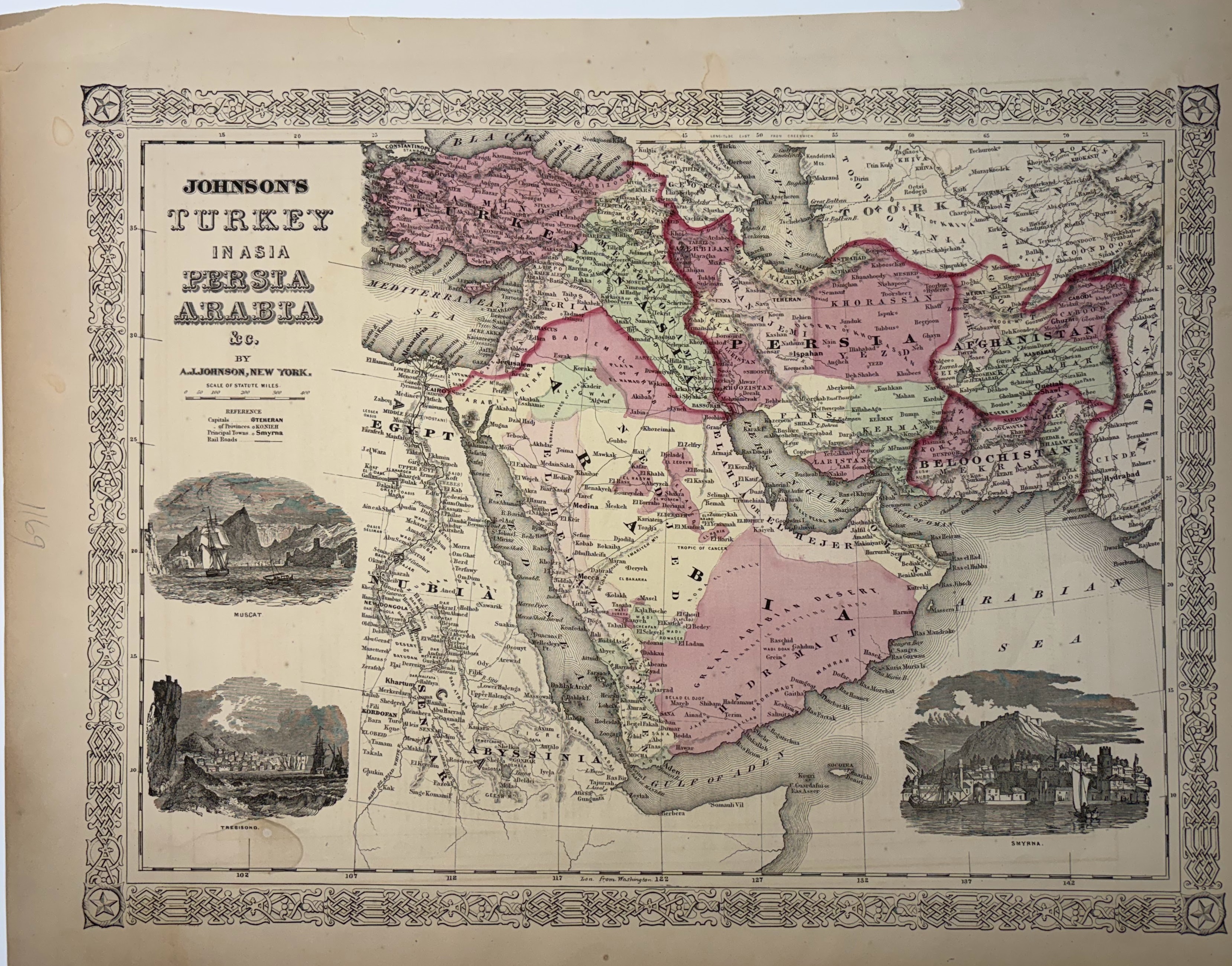 Johnson's Turkey in Asia, Persia, Arabia &c.