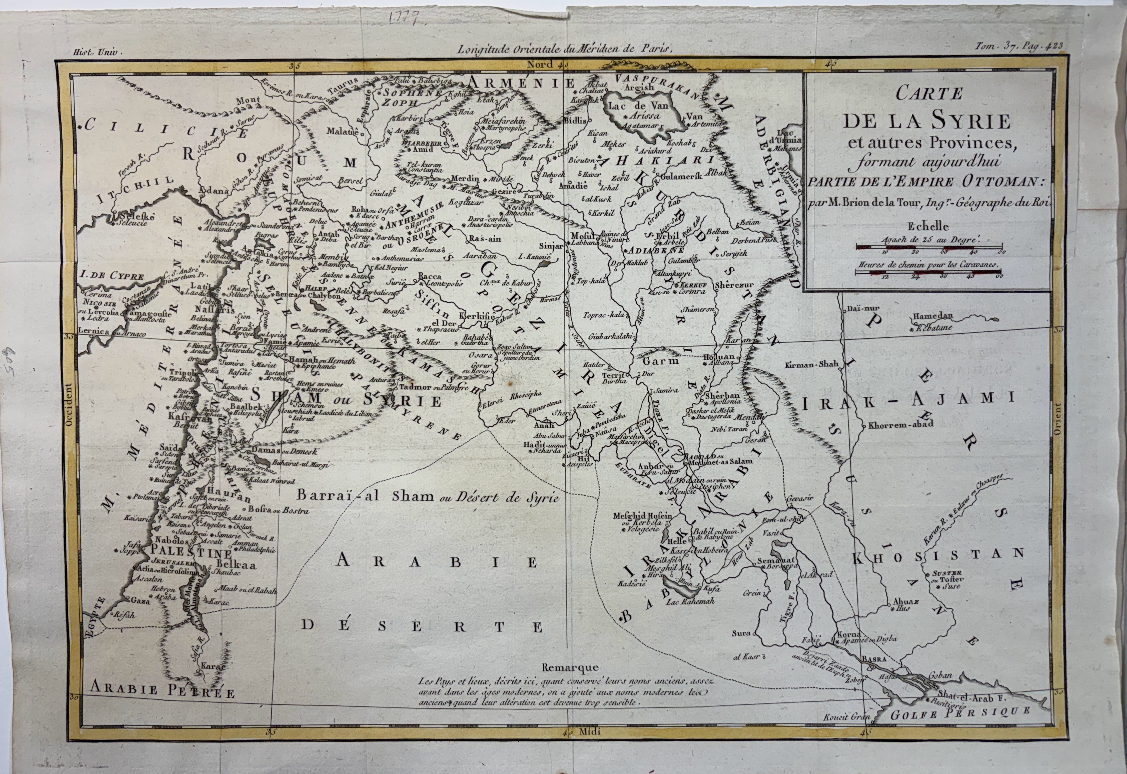 Carte de la Syrie et autres Provinces, formant aujourd'hui partie de l'Empire Ottoman